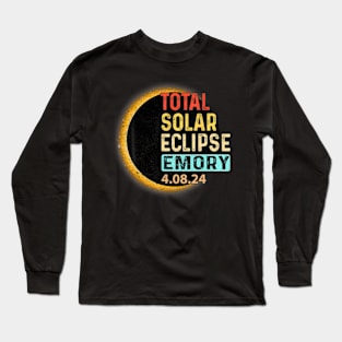 Emory Texas Tx Total Solar Eclipse 2024 Totality Long Sleeve T-Shirt